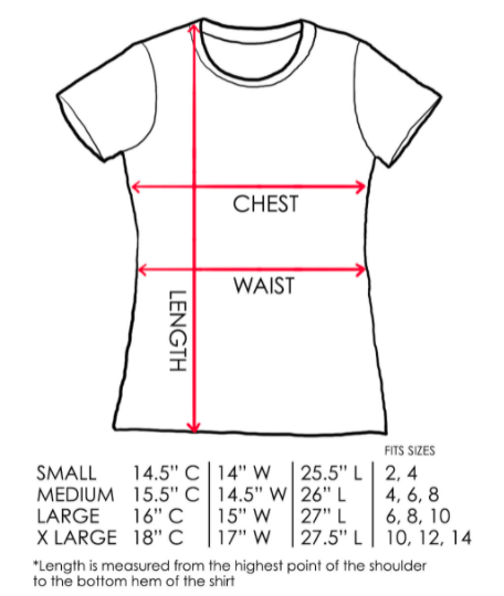 T Shirt Size Guide Women