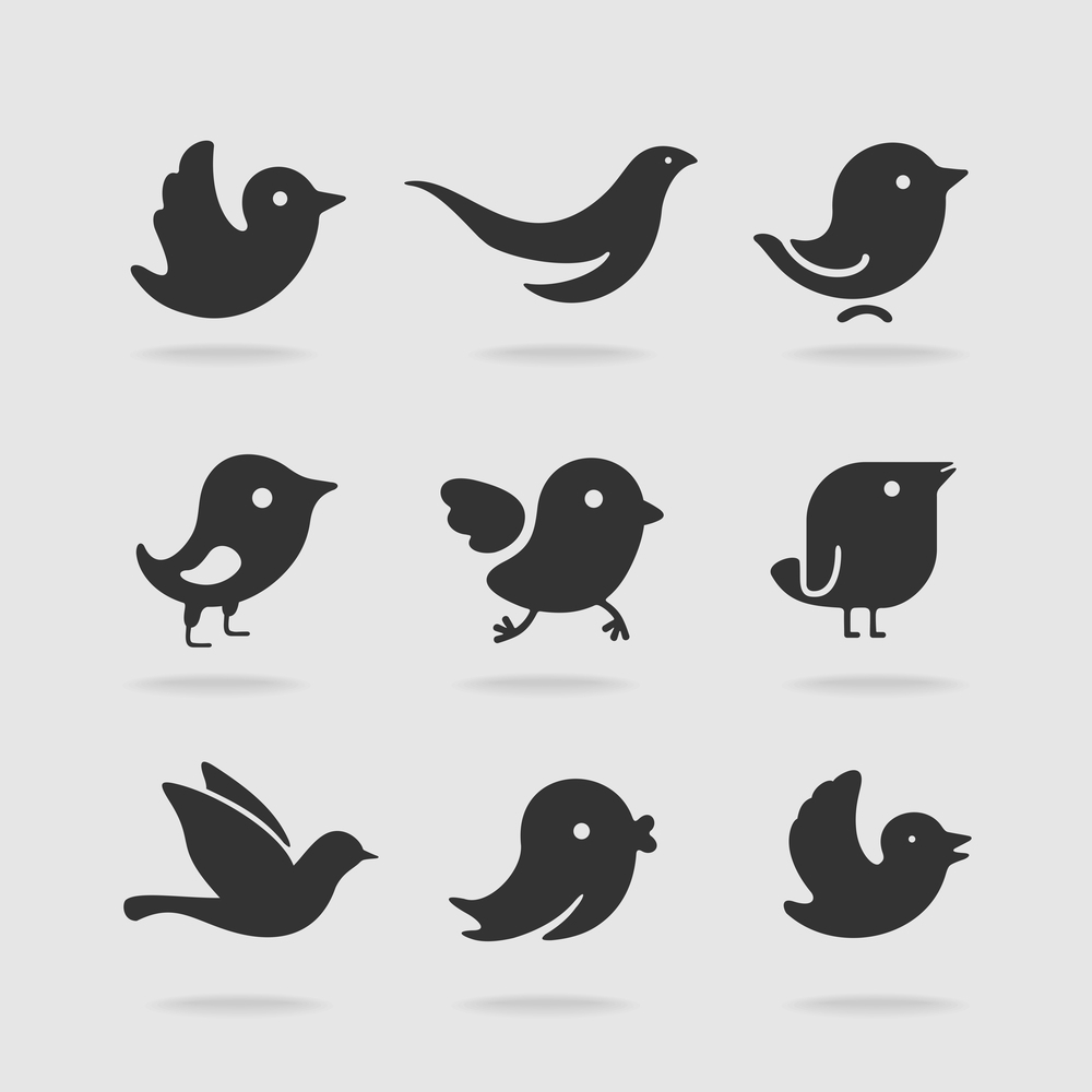 Birds Symbol Stencils