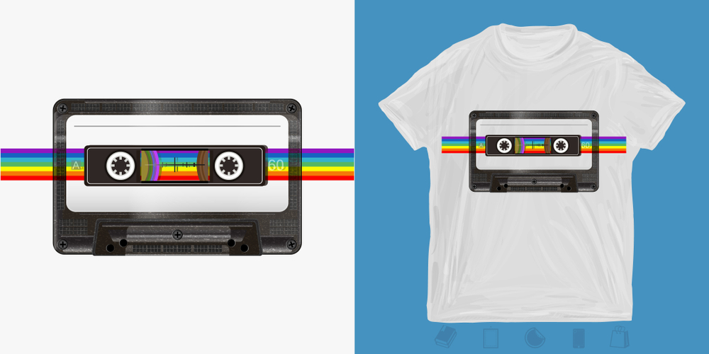 Retro Cassette Design T-shirt