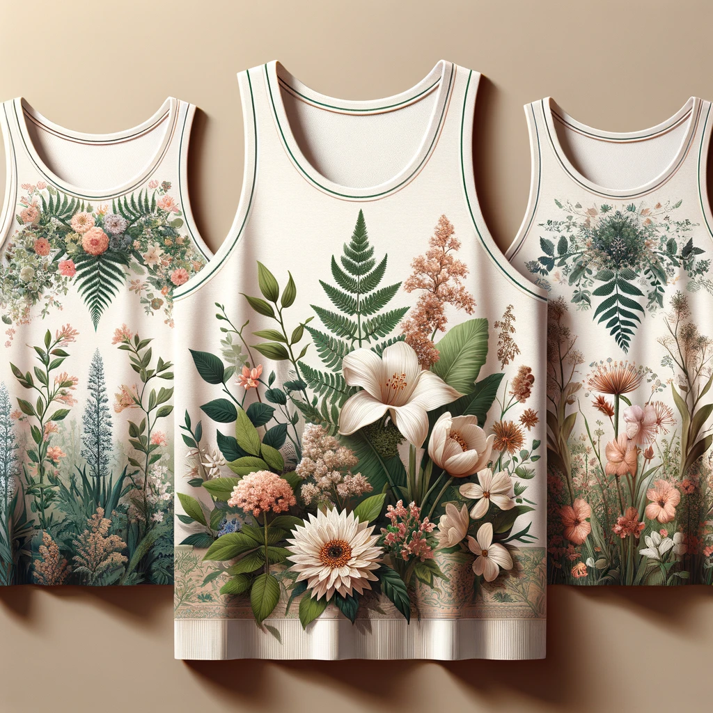 floral print designs on tank tops