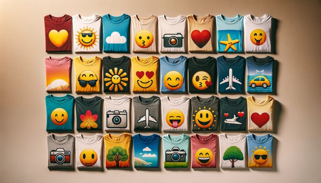 Emoji Collage on t shirts 