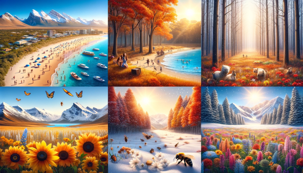 Australian Seasons in a Collage Photo
