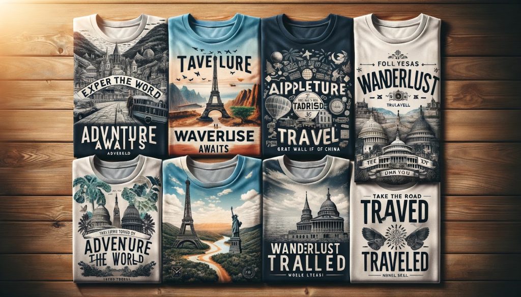 Travel Quotes printed on t shirts