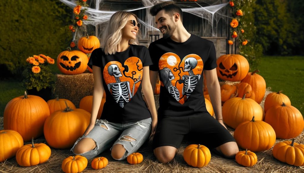 T Shirt For Couples On Halloween